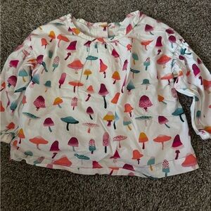 Gymboree Colorful Mushroom Print Blouse